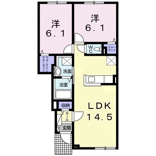 ヒカルサ　苫小牧　ウエストの間取り