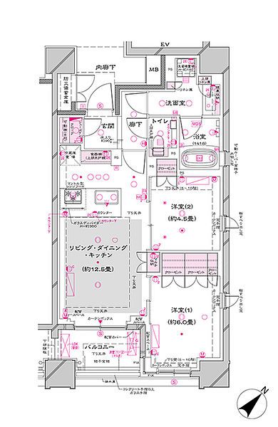 オーパスレジデンス銀座イーストの間取り