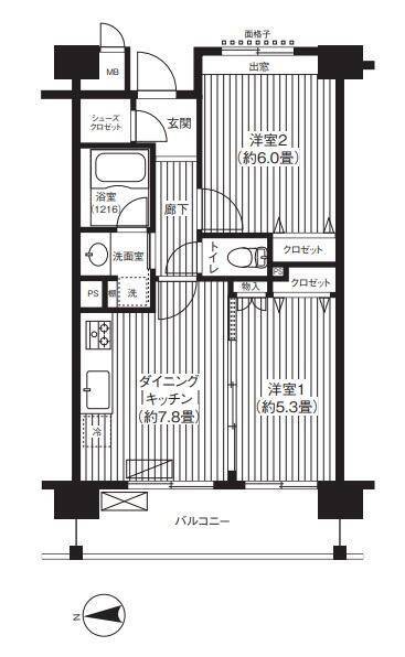 ピエス綱島の間取り