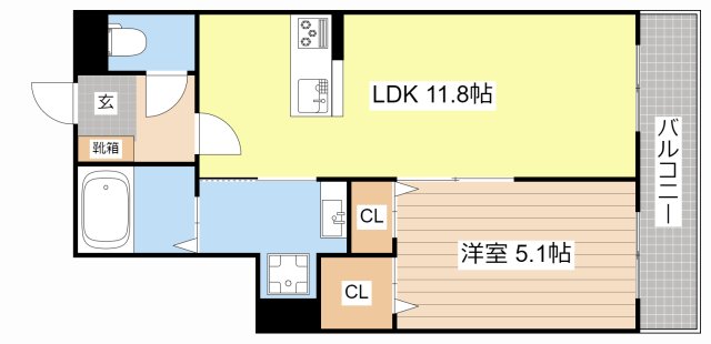 スカイヴィラ聖徳の間取り