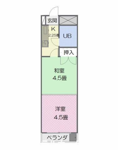 豊橋市花田町のマンションの間取り