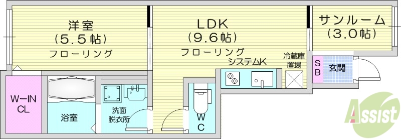 塩竈市字伊保石のアパートの間取り