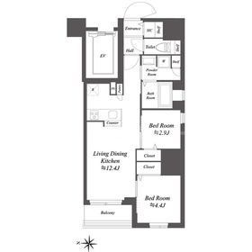 【江東区亀戸のマンションの間取り】