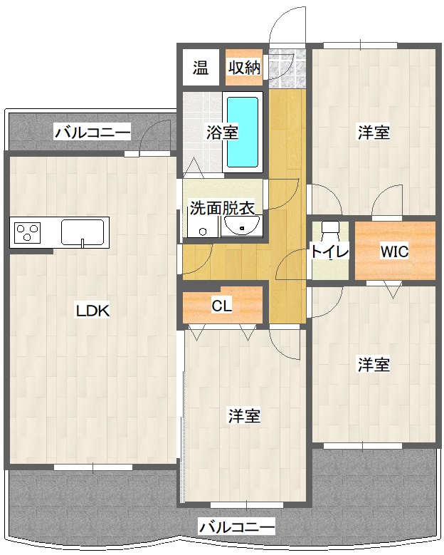 【√ルート本城学研台の間取り】