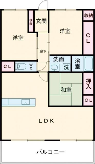 アルファライフ福岡町の間取り