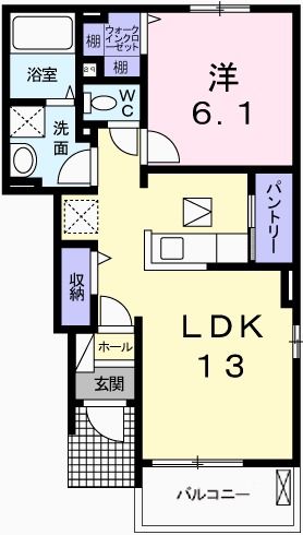 姫路市網干区北新在家のアパートの間取り