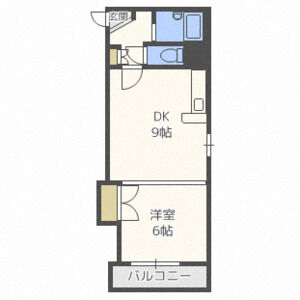 【札幌市中央区南五条西のマンションの間取り】