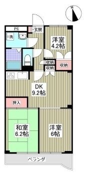 所沢市大字山口のマンションの間取り