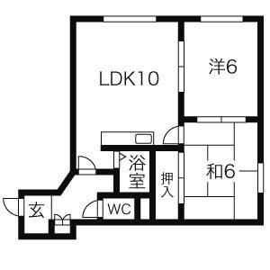 パレスマンション山鼻の間取り