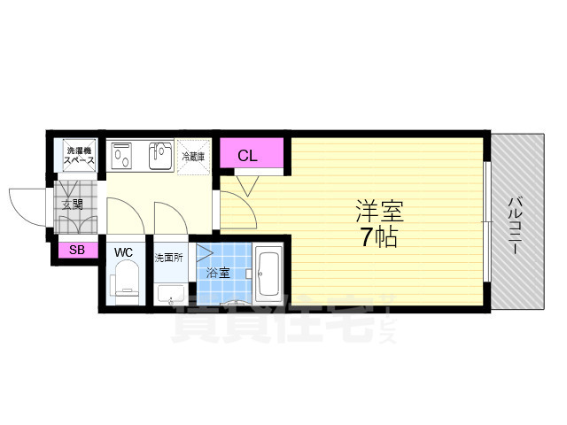 S-RESIDENCEドーム前千代崎の間取り