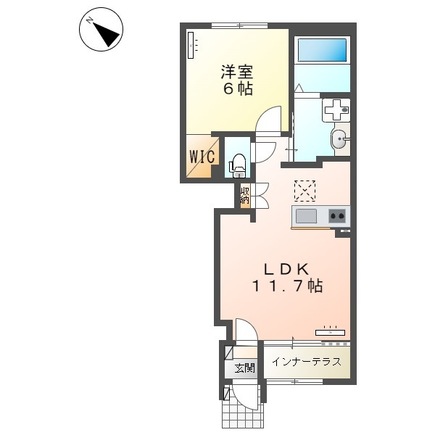 倉敷市玉島阿賀崎のアパートの間取り