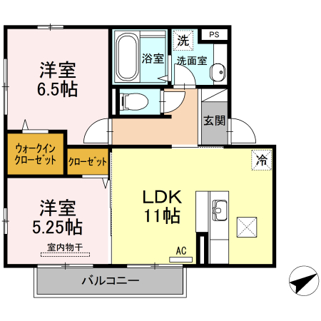 エンゼルハイムIIIB棟　大和の間取り