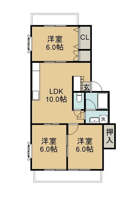 取手市上高井のアパートの間取り