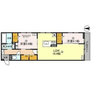 仮称D-ROOM新家2丁目の間取り