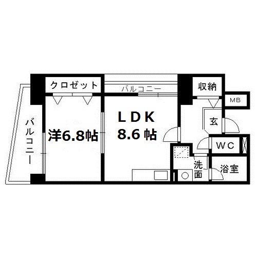 中央ハイツ海老塚の間取り