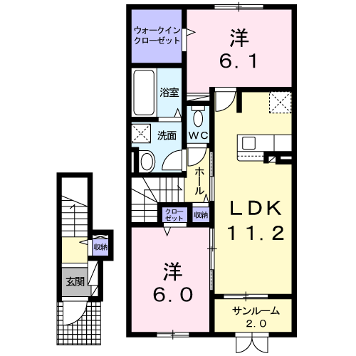 グラース・アビタシオンA　の間取り