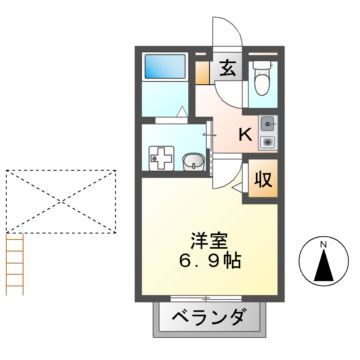 セジュールシャトレー　Ａ棟の間取り