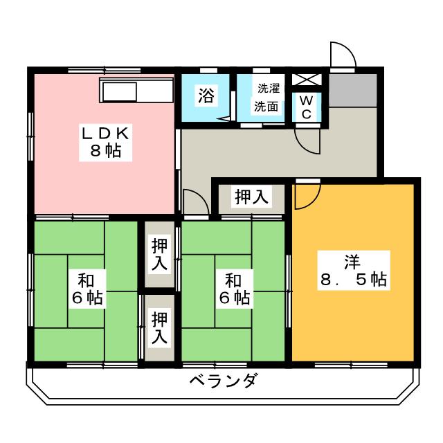 本多マンション駅西の間取り