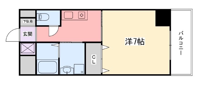 姫路市東延末のマンションの間取り