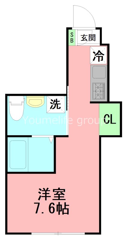 【藤沢市藤沢のアパートの間取り】