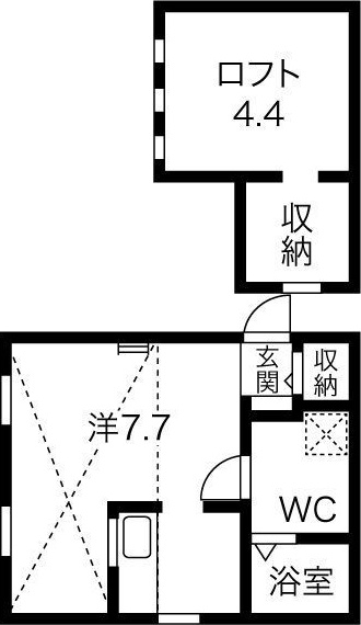 名古屋市千種区橋本町のアパートの間取り