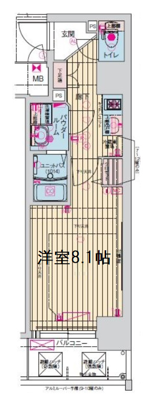 プレサンス立売堀パークシティの間取り