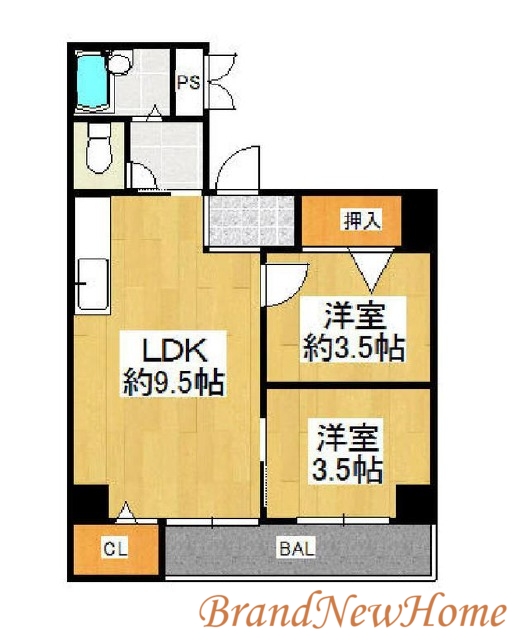 【堺市堺区戎之町東のマンションの間取り】