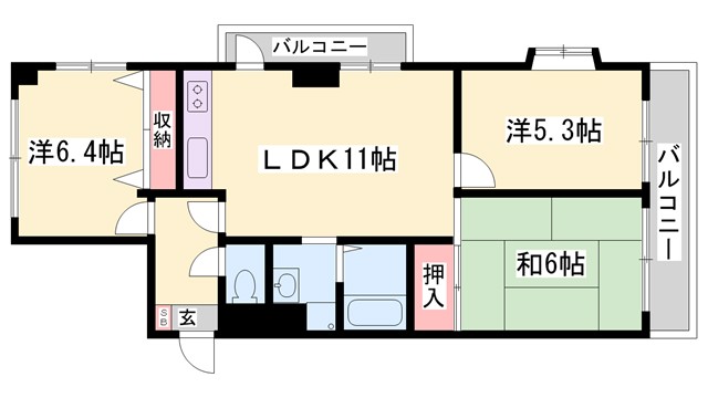 ファーストイン広畑の間取り