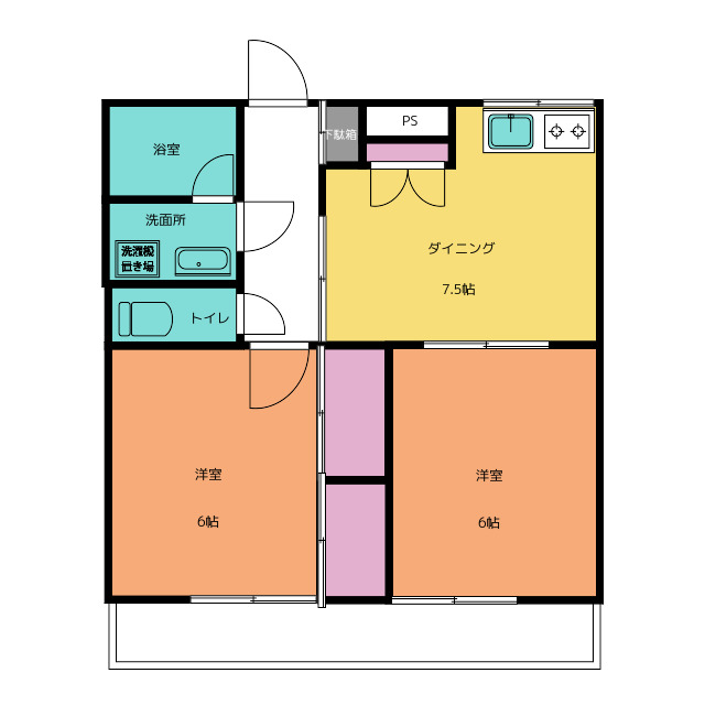 グリーンハイツの間取り