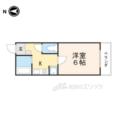 枚方市尊延寺のマンションの間取り