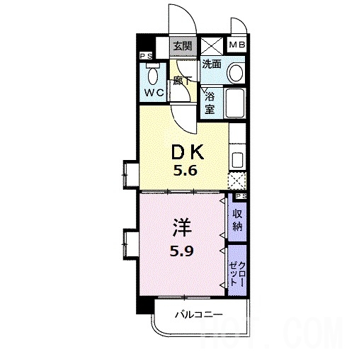 福岡市城南区長尾のマンションの間取り