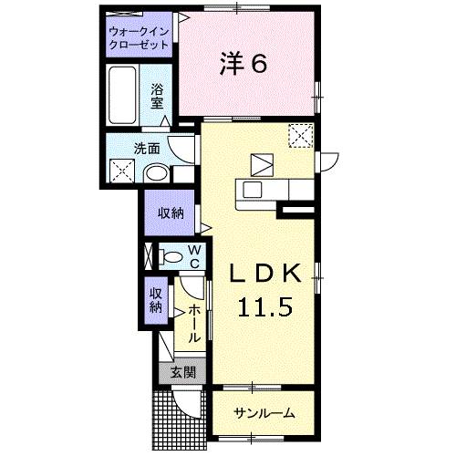 プリムローズ　Iの間取り