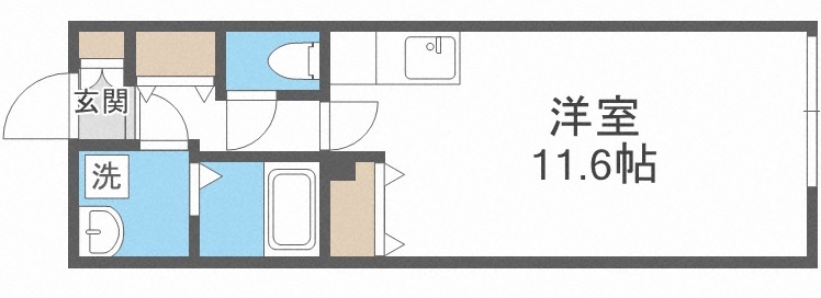 【札幌市豊平区水車町のマンションの間取り】