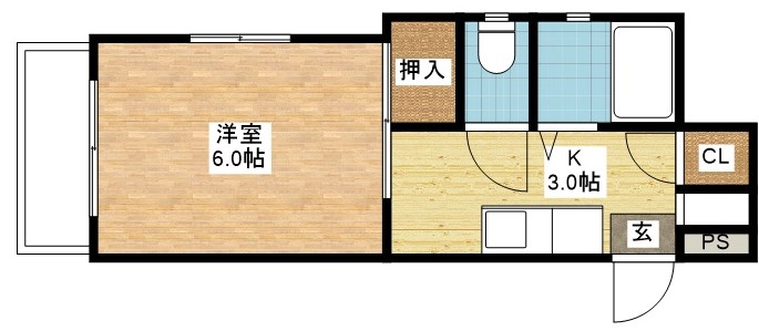 長崎市東山手町のマンションの間取り