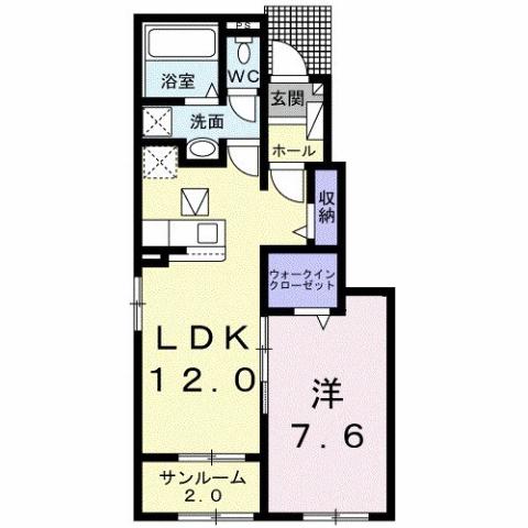 築上郡築上町大字上別府のアパートの間取り