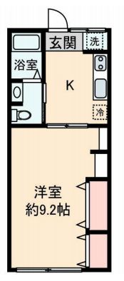 鎌倉市小町のアパートの間取り