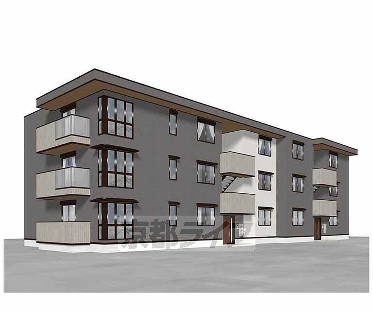 建物外観　予想図、完成予想図です。