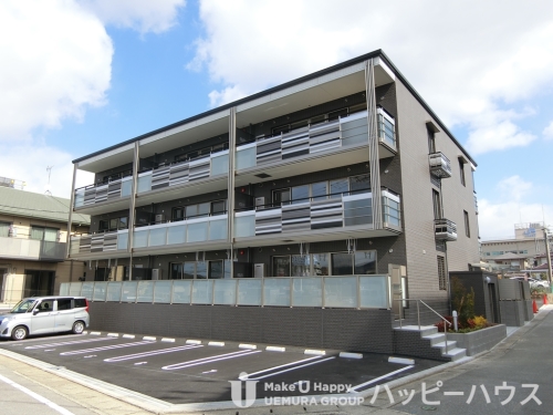 建物外観　２０２２年２月竣工のマンション！インターネット無料、オートロ