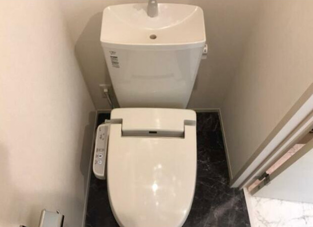 トイレ　温水洗浄便座です