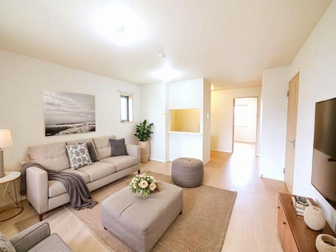 居室・リビング　CGで家具等を配置したもので家具等は含まれません