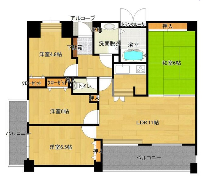ダイアパレスステーションプラザ長町一丁目/の間取り写真