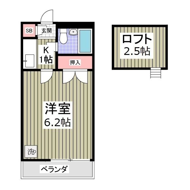東武東上線 高坂駅 徒歩5分 2階建 築37年の間取り写真