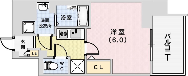 エスリード神戸三宮の間取り写真