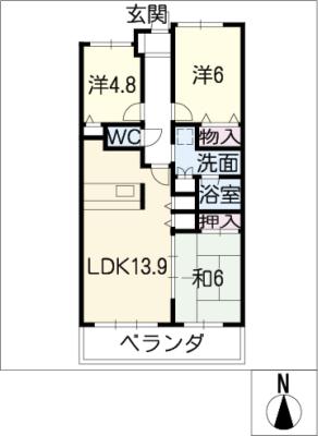 サンマンション泊山公園壱番館302号の間取り写真