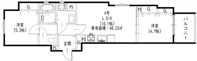 クリエオーレ住吉の間取り写真