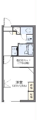 レオパレスダ　ヴィンチの間取り