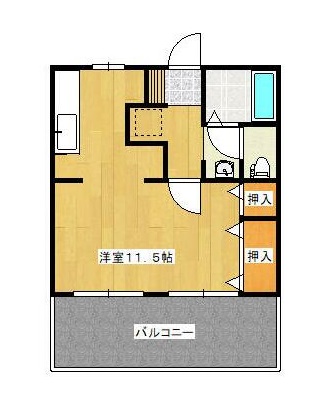 【鹿児島市東谷山のアパートの間取り】