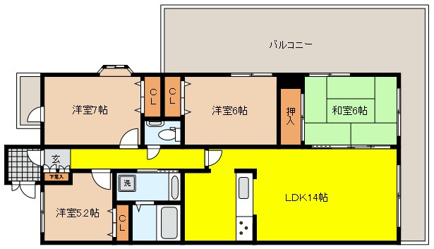 アベニール御影の間取り