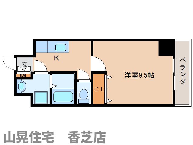 香芝市瓦口のマンションの間取り