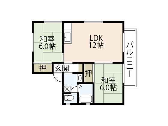 ハイツ原Ａ棟の間取り